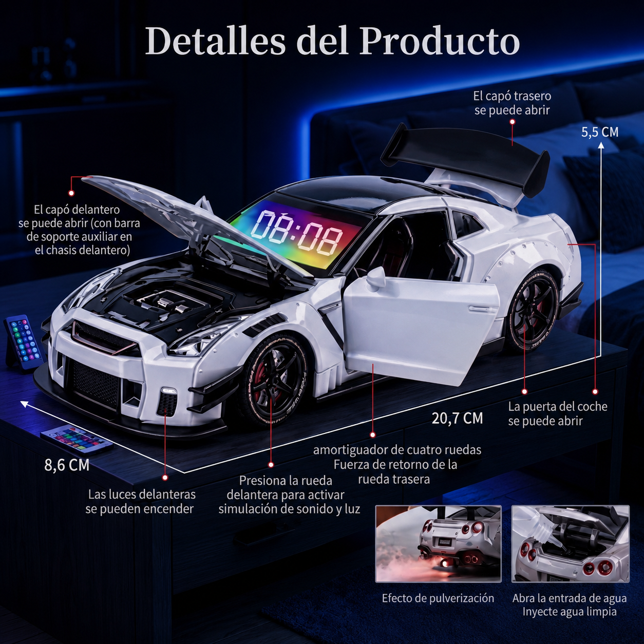 TurboWake™️ | V8 Alarm Clock